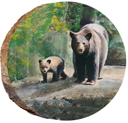 Bear & Cub Walking