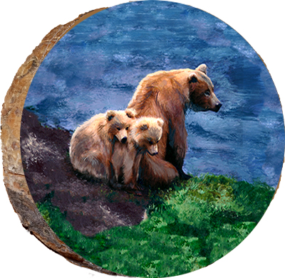 Bear & Two Cubs
