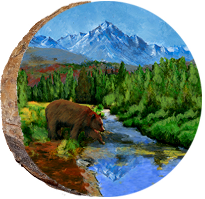 Bear Crossing the Stream