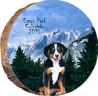 Alaskan Mountains with Bernese Puppy