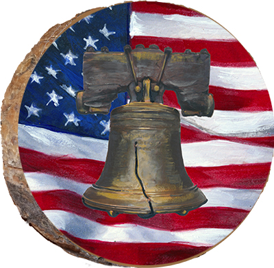 Flag with Liberty Bell