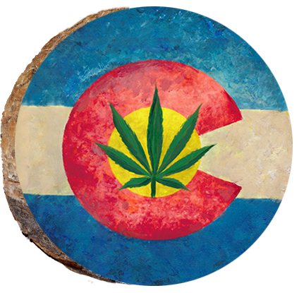 Colorado Flag with Weed