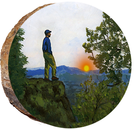 Hiker Enjoying the Sunset