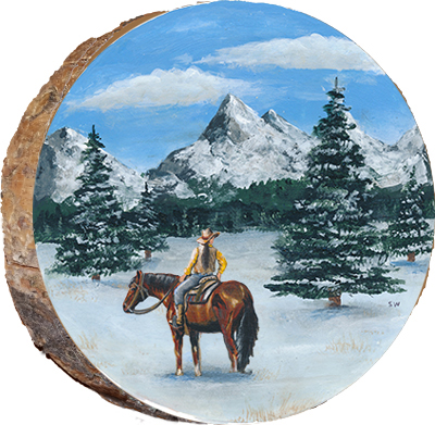 Cowgirl in Snow