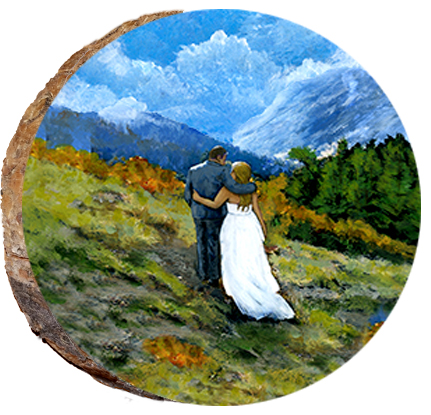 Bride & Groom Enjoying the View