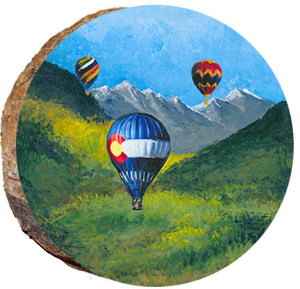 Three Hot Air Balloons in Colorado